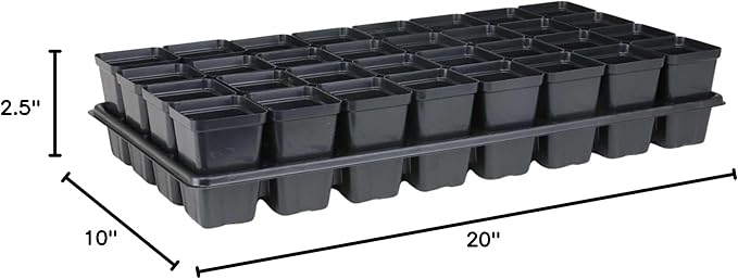 Bootstrap Farmer Extra Strength 32 Cell Seedling Starter Trays w/Inserts, 10 Pack, for Seed Germination, Plant Propagation, Growing Trays, Planting Starter