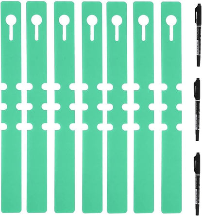 KINJOEK 1200 PCS Green Plant Labels, Adjustable Wrap Around Waterproof Hanging Garden Tree Tags, 2x20cm