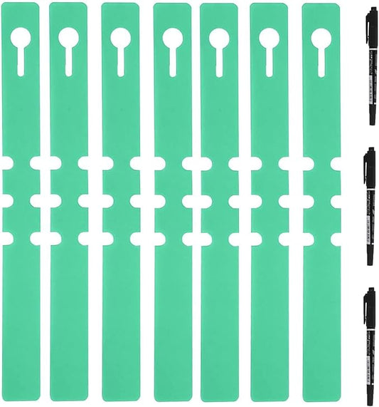 KINJOEK 1200 PCS Green Plant Labels, Adjustable Wrap Around Waterproof Hanging Garden Tree Tags, 2x20cm