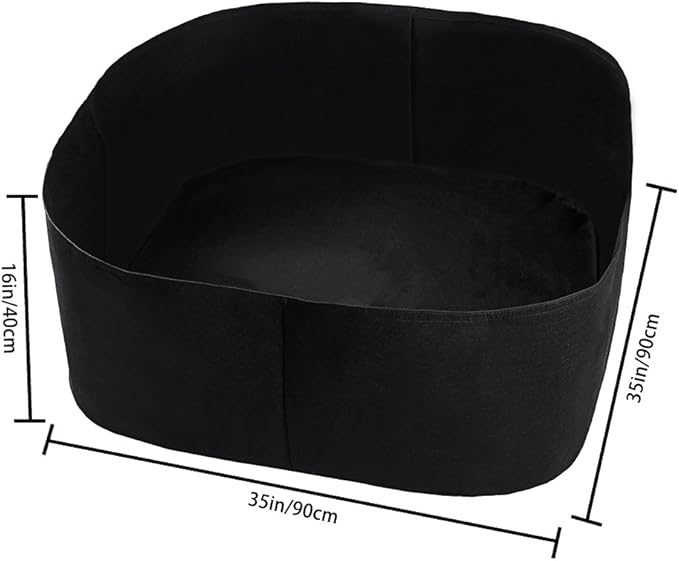 Planting Grow Bag,Felt Fabric Raised Planting Bed,Raised Garden Bed Planter Breathable Planting Container Rectangle Growing Pot