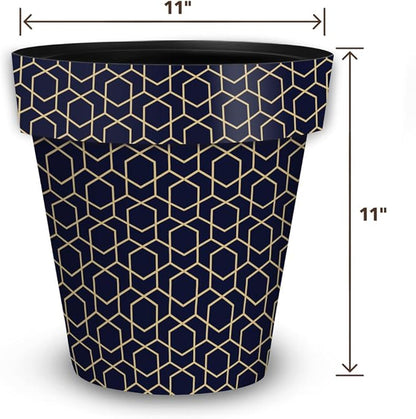 Briarwood Lane Blue Geometric Medium Planter