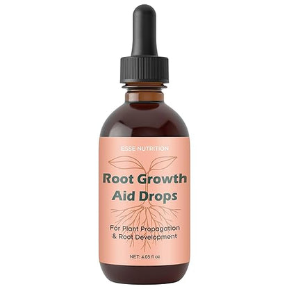 Root Growth Aid Drops - Rooting Hormone for Cuttings | Propagation Drops for Faster Roots & Less Shock | Works in Water, Soil, LECA | for Pothos, Monstera & All Houseplants (4.05 oz)