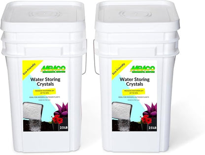 AABACO Water Storing Crystals - for Indoor & Outdoor Plants - Mix Crystals with Soil to Reduce The Amount of Watering Needed - Protect Against Heat - Watch Your Garden & Plant Grow(50LB)
