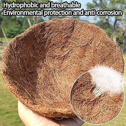 Legigo 3 Pack 14 Inch Hanging Basket Coco Liners Replacement, 100% Natural Round Coconut Coco Fiber Planter Basket Liners for Hanging Basket Flowers/Vegetables