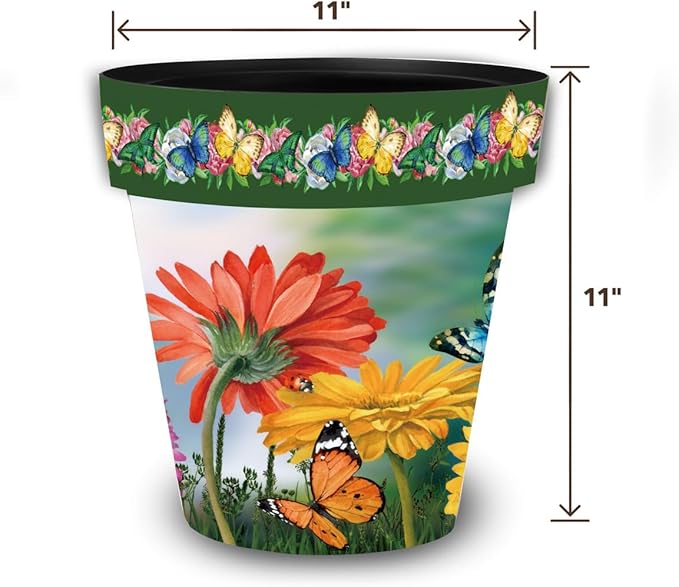 Briarwood Lane Butterflies and Daisies Medium Planter