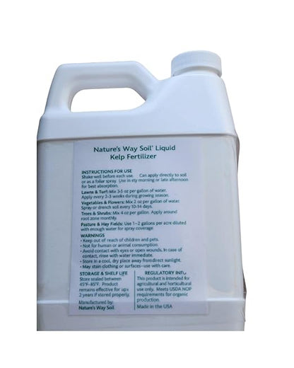 Nature’s Way Soil® Liquid Kelp Fertilizer – Organic Seaweed Plant Food for Lawn, Garden, Flowers & Vegetables | Cold-Processed | Natural Growth Booster & Soil Revitalizer (32 Ounce)