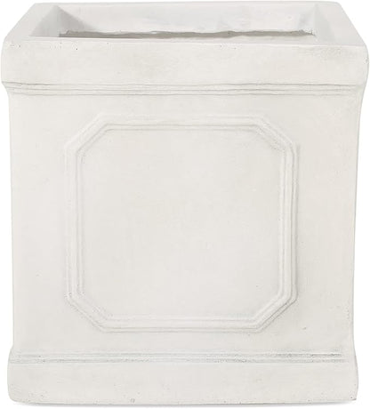 Burgos Outdoor Small Planter - Cast Stone - Antique White