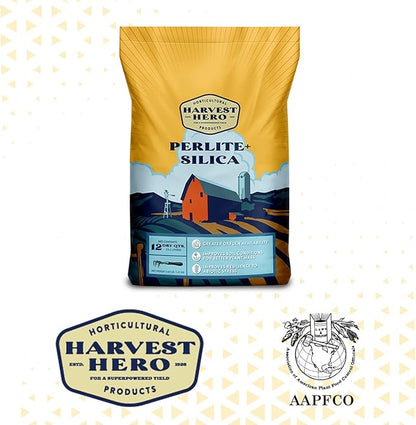 Perlite+ Silica - Promotes Strong Plants - Used for Hydroponic Growing Systems, Transplanting, and Potting Soil (3 CF)