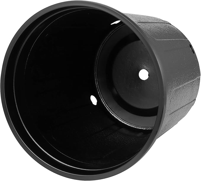 HAKZEON 25 Packs 1 Gallon Nursery Trade Pots, Black Plastic Plant Nursery Pots Round Planter Nursery Pot for Plants Flowers, Succulents, Vegetables, Seedling