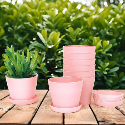 8 Pcs Flower Pot,Pots for Planting,3.8" Nursery Pot,Plastic Plant Pots Indoor for Plants Garden Succulent Pot,Gardening Gifts Herb Garden Planter,Seedling Planter