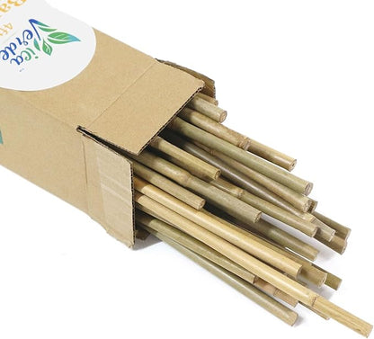 Natural Bamboo Stakes for Plants (50-Pack), 4 Feet Eco-Friendly Garden Stakes for Tomatoes, Vines, Flowers, Climbing Vines, and Outdoor Plants