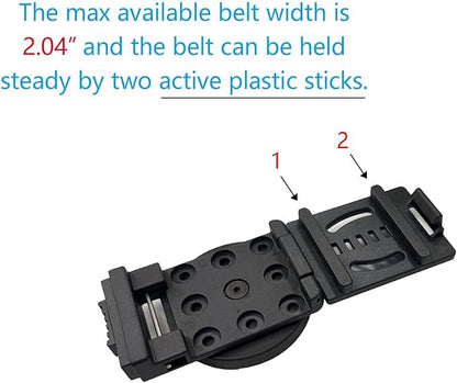 Tool Holster Belt Clip,Heavy-Duty Magnetic Tool Holder,Anti-Slip Strong Magnetic Clips Tool Belt Accessories for Hammer Screwdrivers Adjustable Wrench Heavy Tools Hardware(2 Pack)