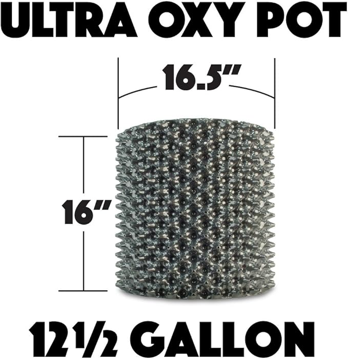 Ultra Oxy Pot Indoor/Outdoor 12.5 Gallon Black Super Air-Pruning Planter - 5-Pack