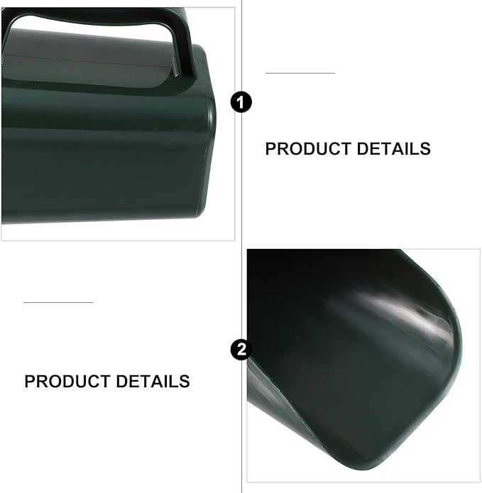 Kisangel Garden Soil Scoop Plastic Bucket Shovel for Potting Succulents Plant Soil Sifting and Transplanting Tool 8.54 Inch