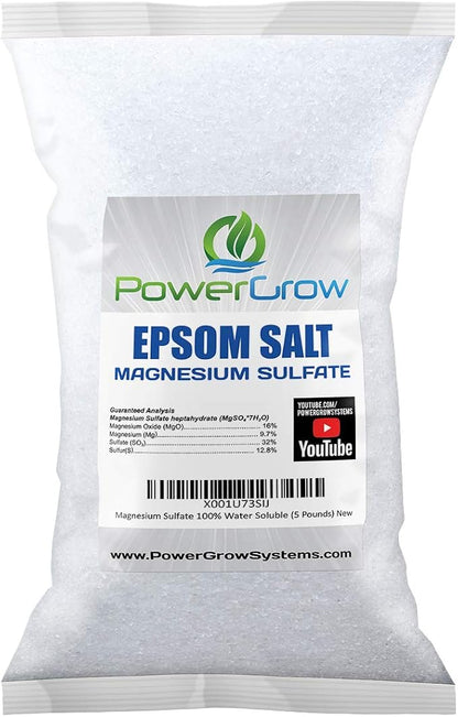 Epsom Salt (Magnesium Sulfate) Agricultural Grade Bulk (1 Pound)