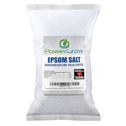 Epsom Salt (Magnesium Sulfate) Agricultural Grade Bulk (25 Pounds)