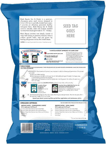 Jonathan Green (12006) Black Beauty Sun & Shade Grass Seed - Cool Season Lawn Seed (25 lb)