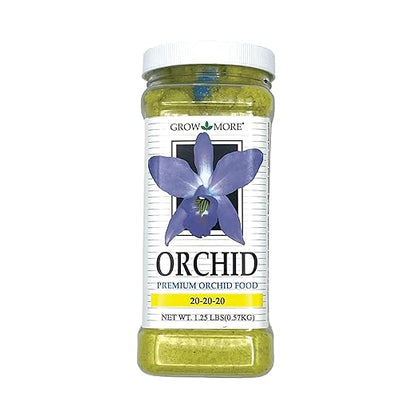 Grow More All Purpose Orchid Fertilizer 20-20-20 for Soil Maintenence Year Round - 20oz of Water Soluble Orchid Food Fertilizer for All Orchids - Plant Food for Healthy Growth & Vibrant Blooms