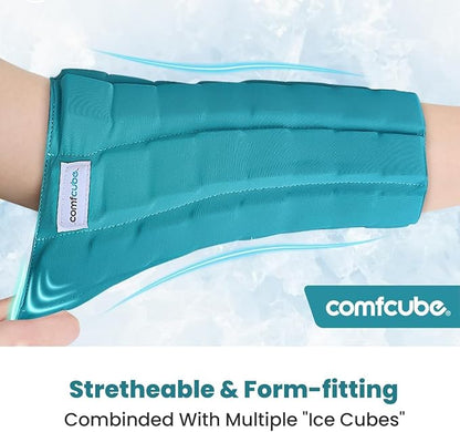 Elbow Ice Pack Wrap for Tendonitis & Tennis Elbow, 2 Hours Long Lasting Cold Compression Flexible Ice Pack Sleeve, Pain Relief for Golfers Arm, Arthritis, Injuries