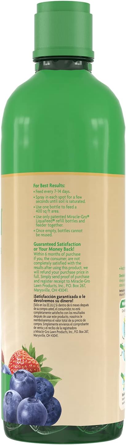 Scotts LiquaFeed Tomato, Fruits & Vegetables Plant Food Refills, Plant Fertilizer, 16 fl. oz., 2 Bottles/Pack (6-Pack)