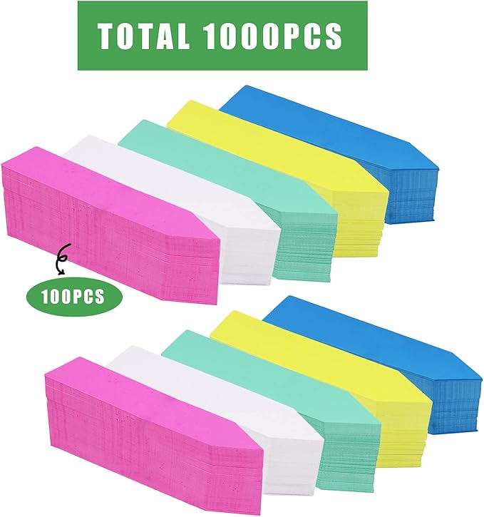 1000 PCS Plastic Plant Labels for Seeding Plant Tags for Outdoor Garden, Waterproof Labels for Pot Garden Stake