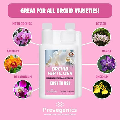 Orchid Fertilizer - Indoor Plant Fertilizer for Orchids Indoors & Outdoors, Indoor Plant Food with Micronutrients for Vibrant Blooms and Strong Root