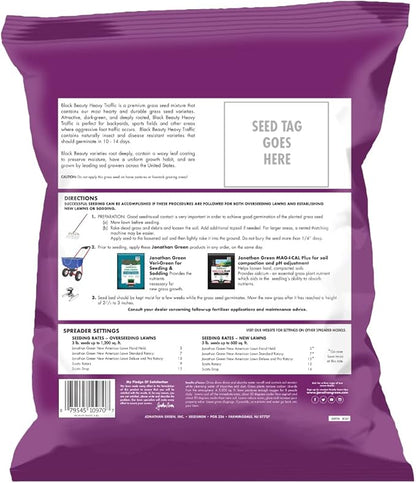 Jonathan Green (10970) Black Beauty Heavy Traffic Grass Seed - Cool Season Lawn Seed (3 lb)