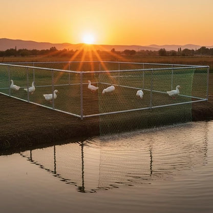 Garden Netting, 25' x 50' Heavy Duty Bird Netting Deer Fence Net, 1.6" Mesh Poultry Netting for Chicken Coop, Run & Garden, Protect Fruit Trees, Vegetables from Birds, Deer, Squirrels