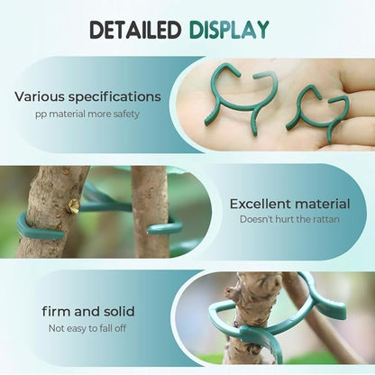 2026 Upgraded Plant Support Clips, Orchid Clips Plant Clip for Climbing Plants, Reusable Trellis Garden Clip for Tomatoes Cucumbers Grapes Vegetables Flower Vines Grow Upright (100, S)