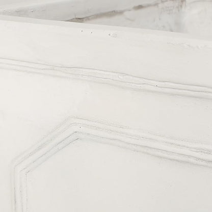 Burgos Outdoor Large Planter - Cast Stone - Antique White