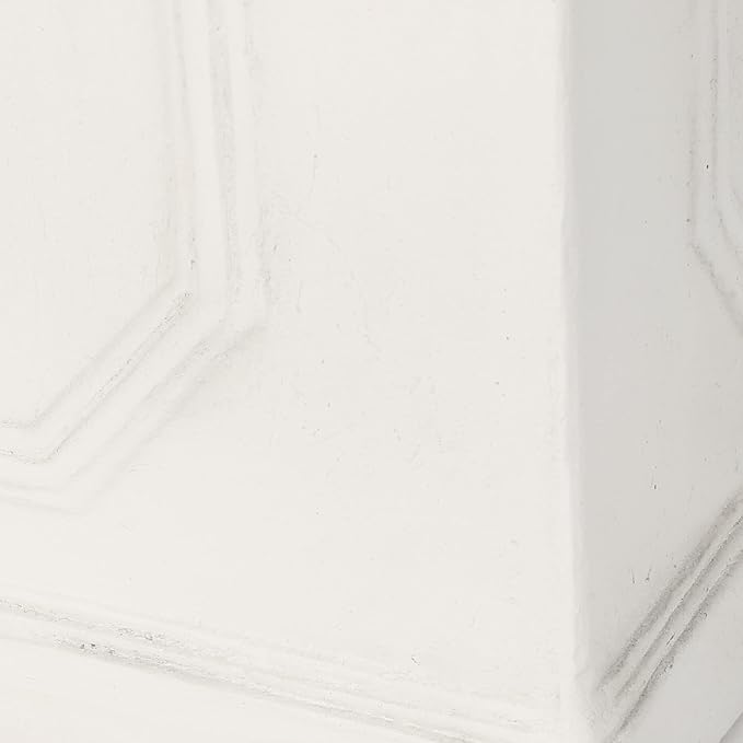 Burgos Outdoor Medium Planter - Cast Stone - Antique White