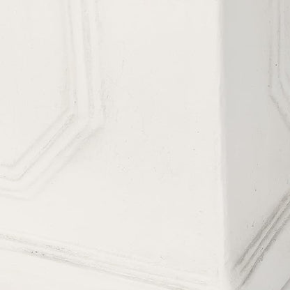 Burgos Outdoor Medium Planter - Cast Stone - Antique White