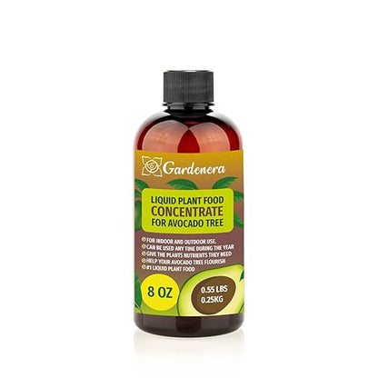 Gardenera Plant Growth Superfood for Avocado Trees with 18 Vitamins & Minerals - Organic Plant Food Fertilizer - Micro-Fungi and Bio-Organisms for Avocado Plant Care & Growth Enhancement - 8oz