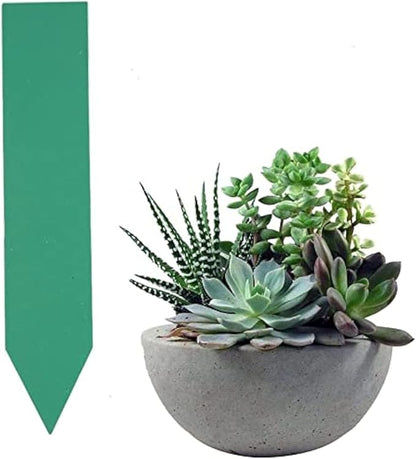 100 Pcs Plant Labels Tags, Plastic Plant Seeds Labels, Pot Marker Nursery Garden Stake Tags (Green)