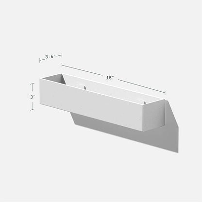 Veradek Forma Series Trough Hanging Planter - Rectangular Planter for Window Sill/Wall Decor | Made from Plastic-Stone Material | Modern Décor for Succulents, Indoor Small Plants