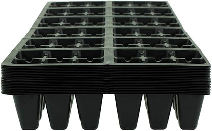 Handy Pantry Black Plastic Garden Tray Inserts – 20 Sheets, 72 Planting Pot Cells Each – 2x3 Nested x12 Configuration – Ideal for Nursery, Greenhouse, Seed Starting, and Vegetable Gardening