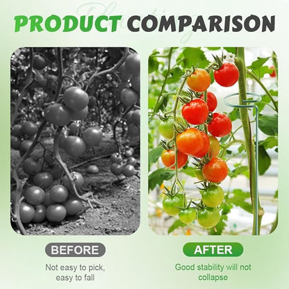 10 PCS Tomato Twist Stake, 2025 Premium Tomato Stakes and Supports, Metal Plant Support Garden Stakes, Spiral Plant Support for Potted Plants Tomato, Climbing Plant Stakes Tower Plant Supports