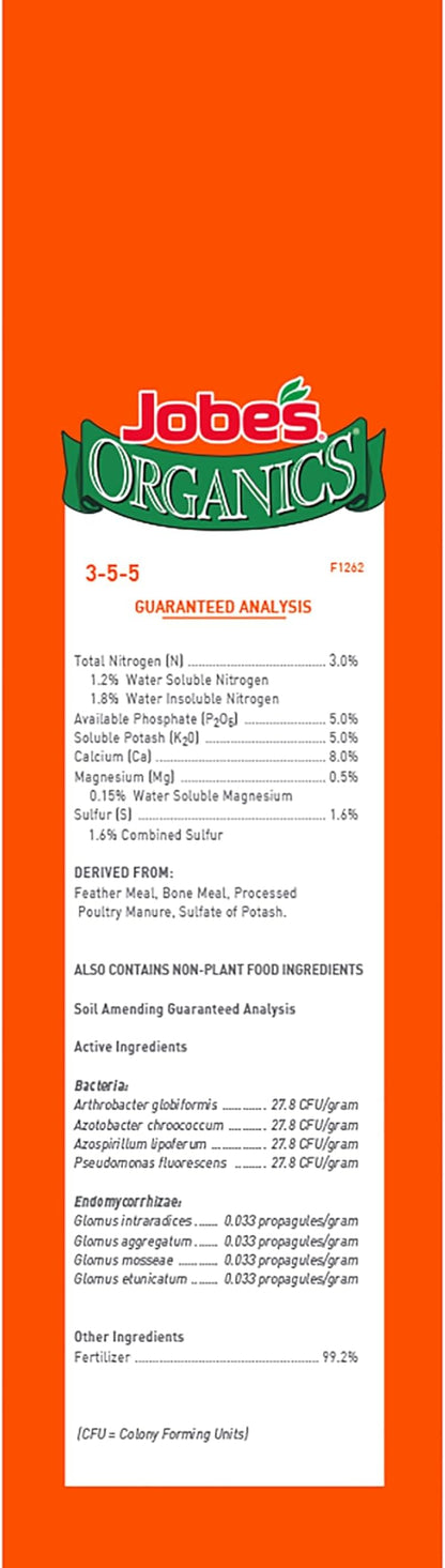 Jobe’s Organics Granular Garden Fertilizer, Easy Plant Care Fertilizer for Fruit and Citrus Plants and Trees, 4 lbs Bag