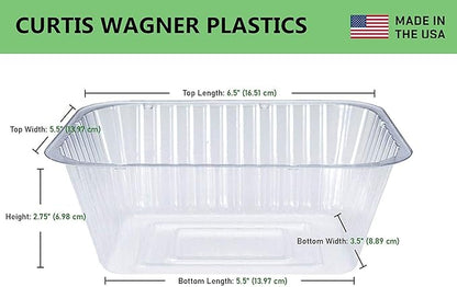 Curtis Wagner Plastics Oval Clear Heavy Gauge Vinyl Basket Liner (5-Pack) - Clear, Oval (Diameter: 5.5 x 3.5 Base, 7.5 x 5.5 x 2.75 Top, 2.75 Depth)