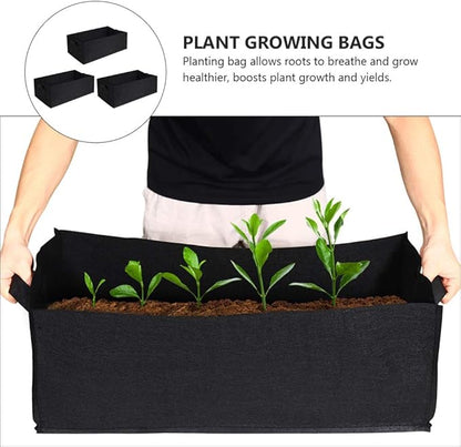 DOITOOL Garden Planter, Raised Bed Grow Bag 100 x 60 x 20 cm, Fabric Planting Pot with Handles, Indoor-Outdoor Use, for Potato, Vegetable, Flower