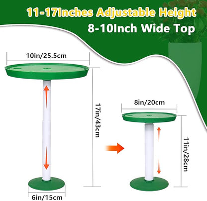 Adjustable Height Planter Inserts for Large Pots, Portable Planter Filler Plant, Lift Inserts for Indoor Outdoor Tall Taper Flower Pot, (11-17” Rise, 6" Base, 8" or 10" Top) (Green, shorts)