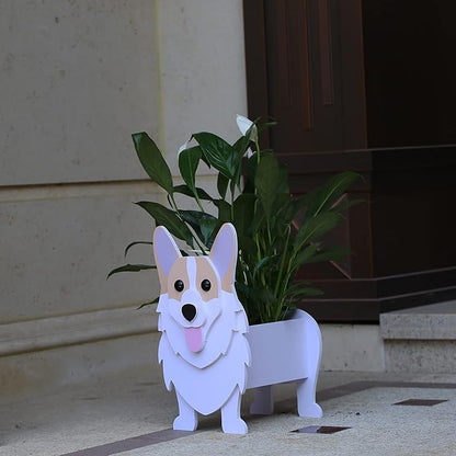 Corgi Gifts for Corgi Lovers, Corgi Dog Planter Plant Pot, Cute Dog Flower Pot for Garden Decoration, Corgi Shape Plant Container Holder for Outdoor Indoor Stuff Gift Small Corgi