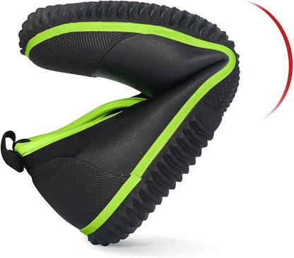 SWIFTFROG Men’s Garden Boots - Unisex Waterproof Ankle Slip-On Footwear Rubber Rain Boots for Men Women Outdoor,Camping,Gardening