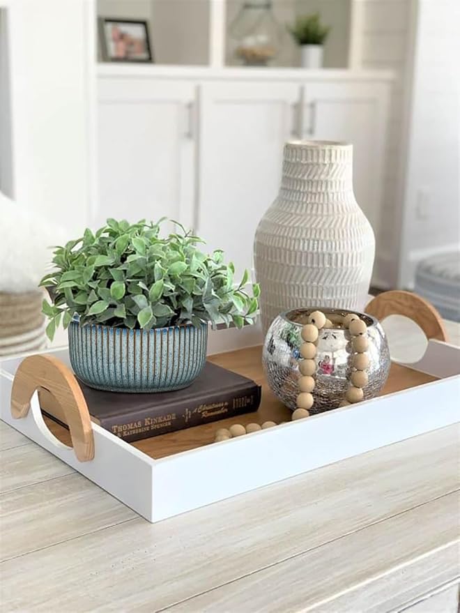 Plant Pots Indoor with Drainage Hole 6 inch Ceramic Plant Pot Grey Blue Succulent Pot Small Round Planters for Indoor Outdoor Plants Bonsai Bowl Decorative Flower Pots for Orchid Cactus Snake Plant