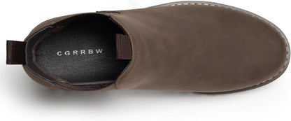 CGRRBW Mens Slip On Chelsea Boots, Work Hiking Ankle Booties For Men Comfortable and Lightweight