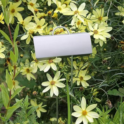 Rustproof Metal Plant Labels 30-Pack with Marker Pen, Angled Garden Markers for Seedlings Herbs Vegetables, Waterproof Coating Iron Tags (3.54x10.63in)