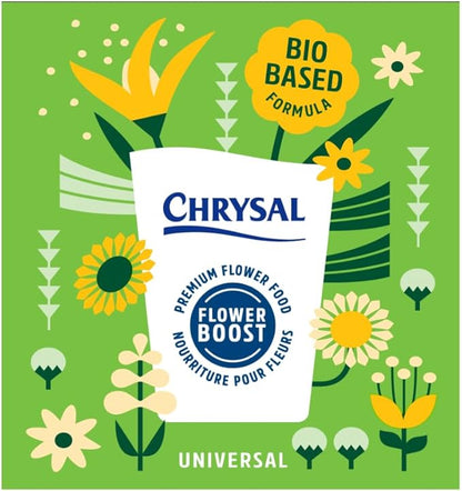 Chrysal Bio-Based Flower Food – Universal Flower Preservative for Fresh Cut Flowers – Eco-Friendly 10 oz Jar with Scoop – Shears and Stripper - (Complete Care Kit)