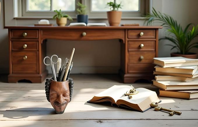 Funny Celebrity Face Planter Pot,Rapper Man Face Succulent Flower Pot,Old Man Head Planter Plant Pots for Indoor Outdoor Plants,Halloween Décor