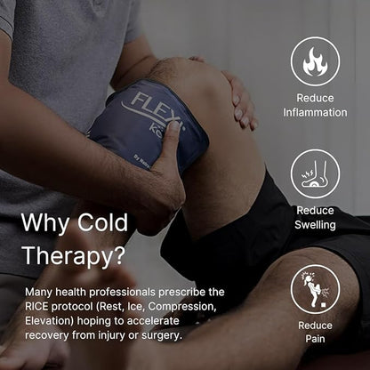 FlexiKold Gel Neck Ice Pack (23" X 8" X 5") - Reusable Cold Pack Compress (Therapy for Pain, Injuries of Neck, Lower Back, Shoulder, wrap Around Knee, Foot, Thigh, Elbow) - A6301-COLD