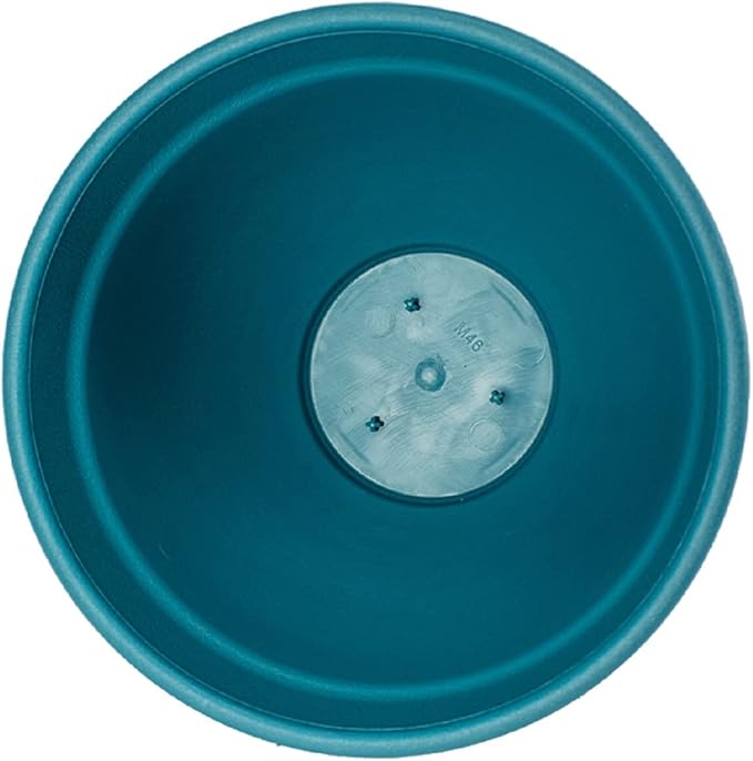 The HC Companies Rings Flower Planter - Self Watering Plant Pots for Herbs & More - Round Lightweight Outdoor & Indoor Planter (10" Blue, Pack of 2)